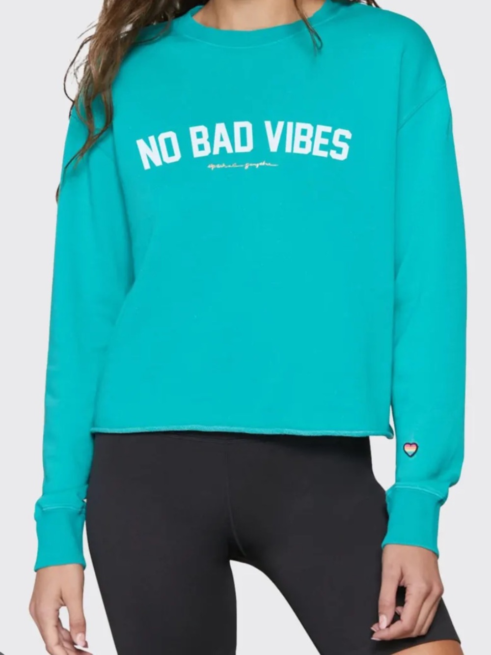 Spiritual Gangster Mazzy "No Bad Vibes" Pullover Crewneck Sweatshirt Size S EUC